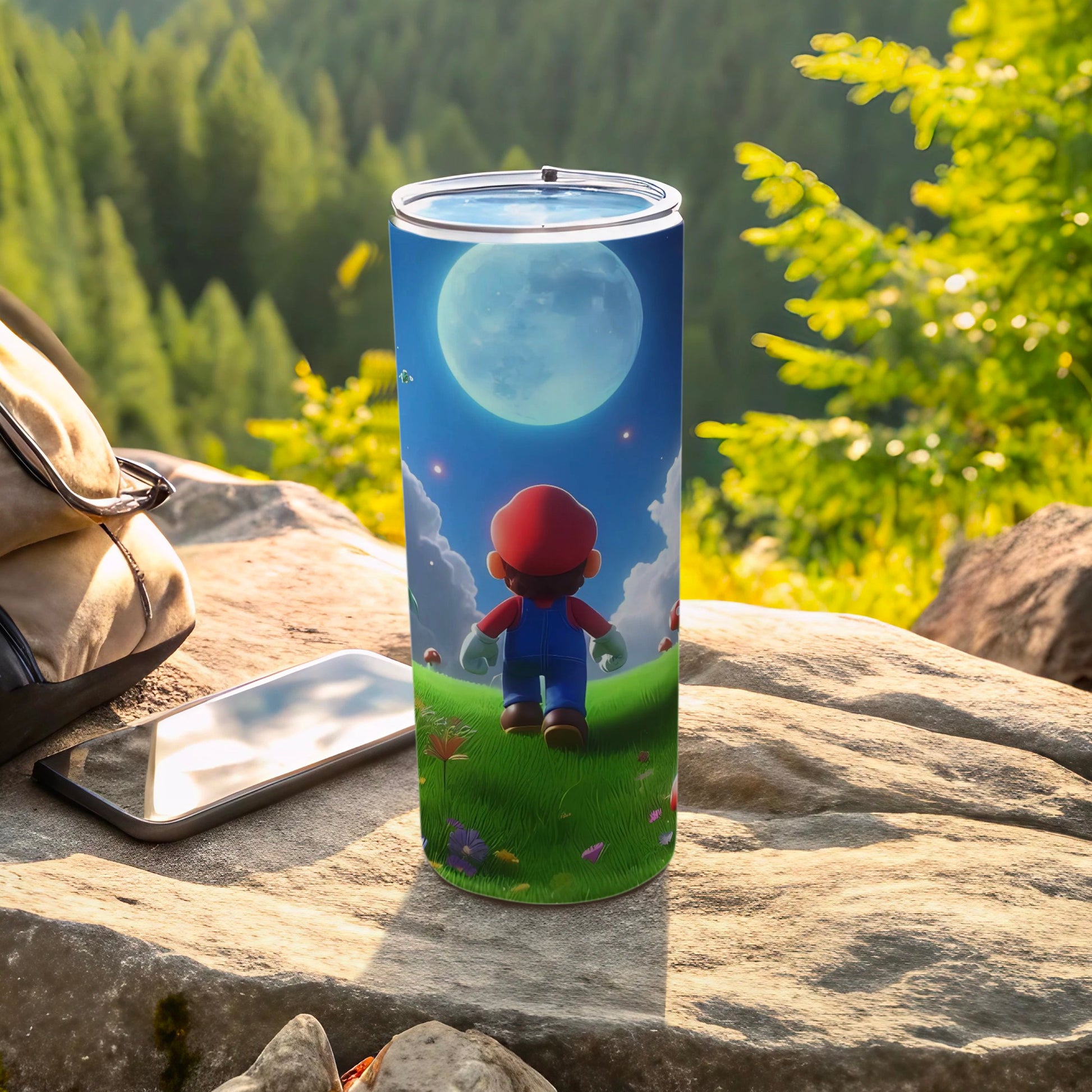 Vibrant Gaming Character Design Travel Tumbler