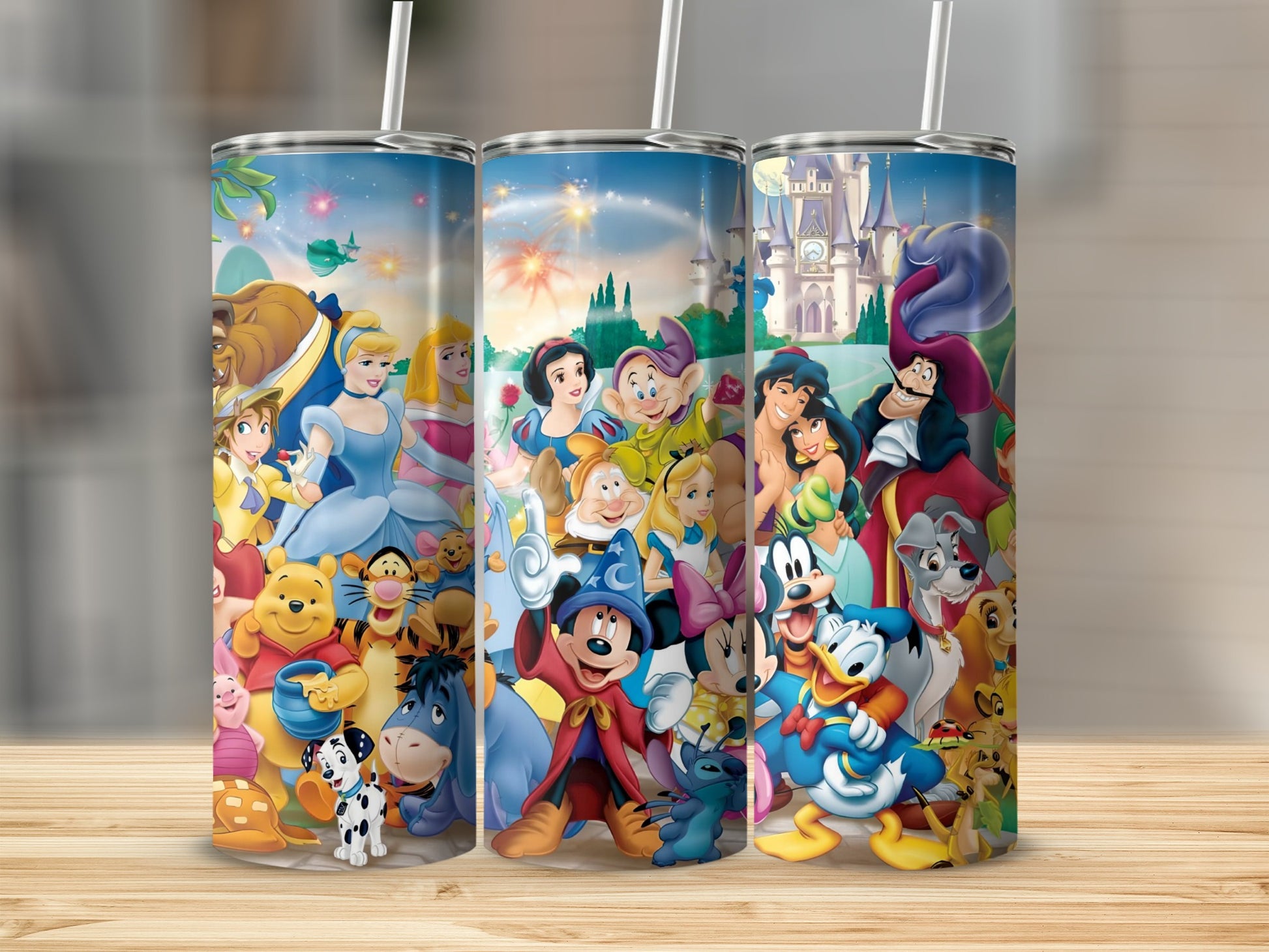 Colorful Cartoon Character Print Tumbler Drinkware