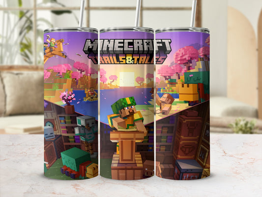 Minecraft Trails & Tales Themed Tumblers Set