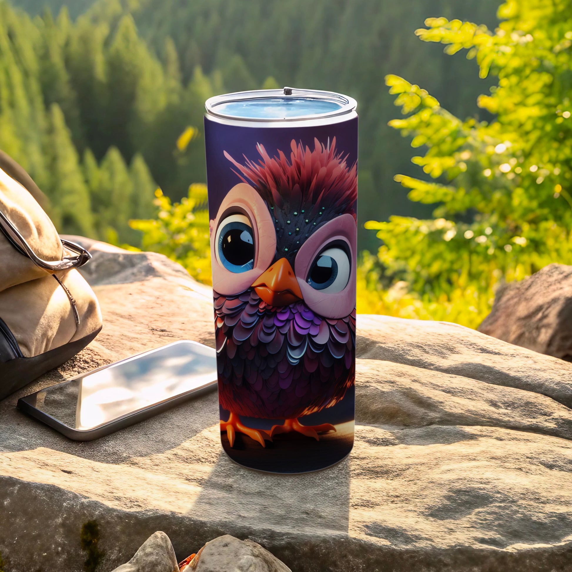 Adorable Cartoon Owl Graphic Large Eyes Tumbler Product Type
Tumbler
Travel Mug
Insulated Cup
Drinkware
Beverage Holder
Owl
Cartoon Owl
Cute Owl
Whimsical Owl
Big Eyed Owl
Animal Design
Bird Graphic
Owl Art
Fantasy Owl
Purple Owl
Hiking Accessory
Outdoor Drinkware
Gift Idea
Unique Design
Character Drinkware
