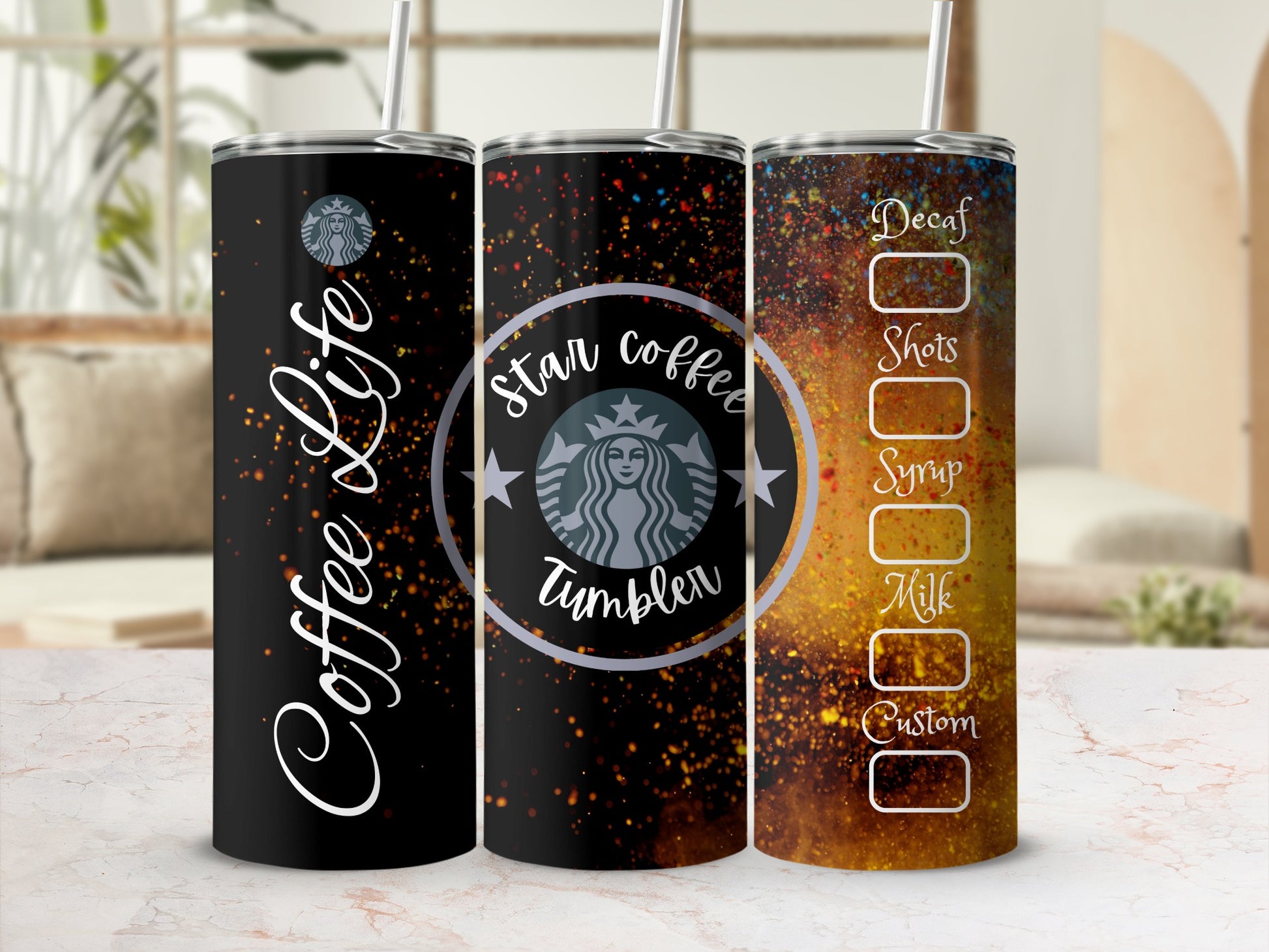 Customizable Star Coffee Life Tumbler for Beverage Lovers