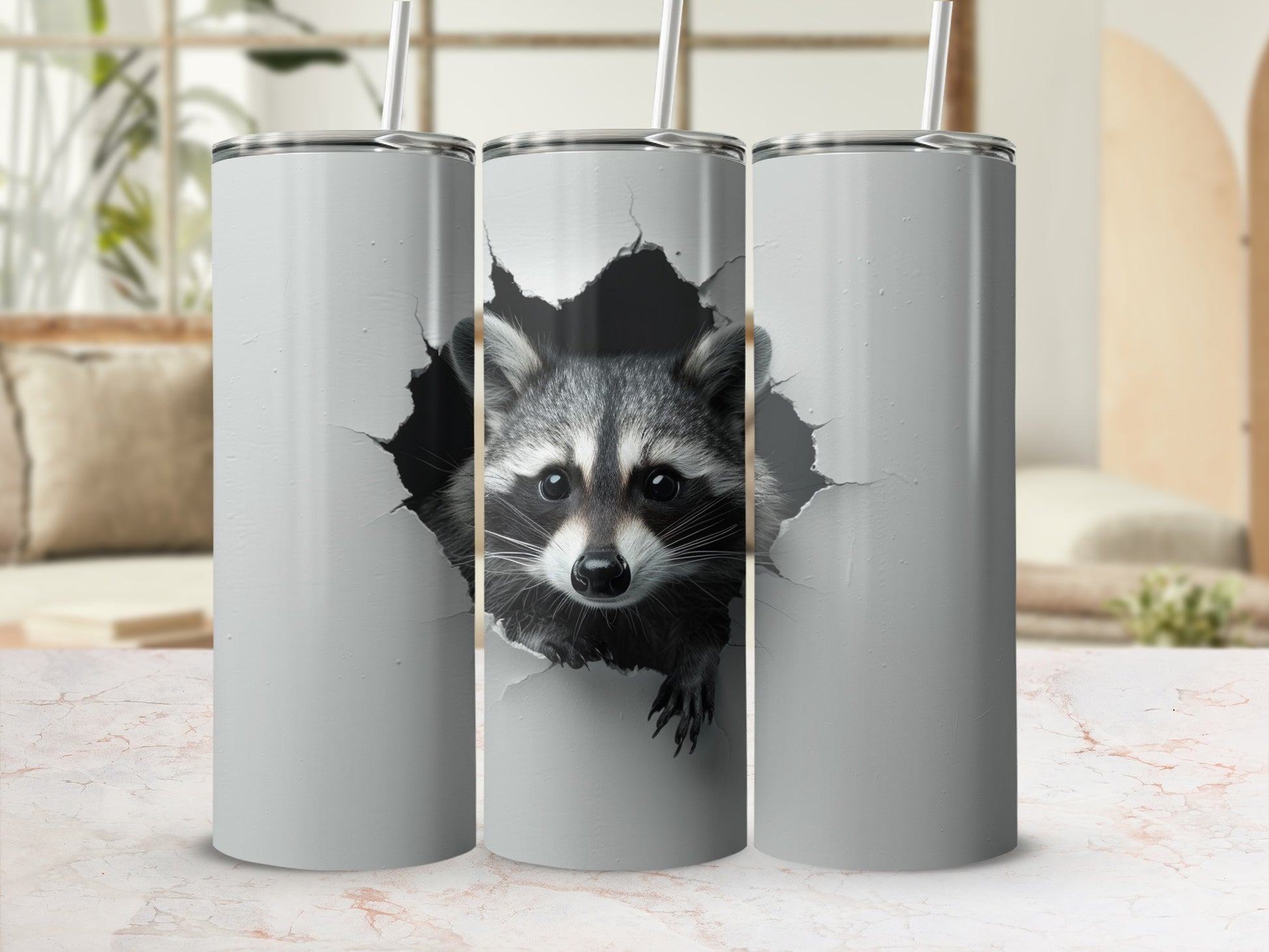Cute Raccoon Peeking Cracked Gray Surface Tumbler product type
raccoon
animal
wildlife
cute raccoon
peeking animal
cracked design
gray design
tumbler
drinkware
insulated tumbler
coffee tumbler
water bottle
gift idea
unique design
animal lover
forest animal
wild animal
raccoon art
nature design
funny raccoon