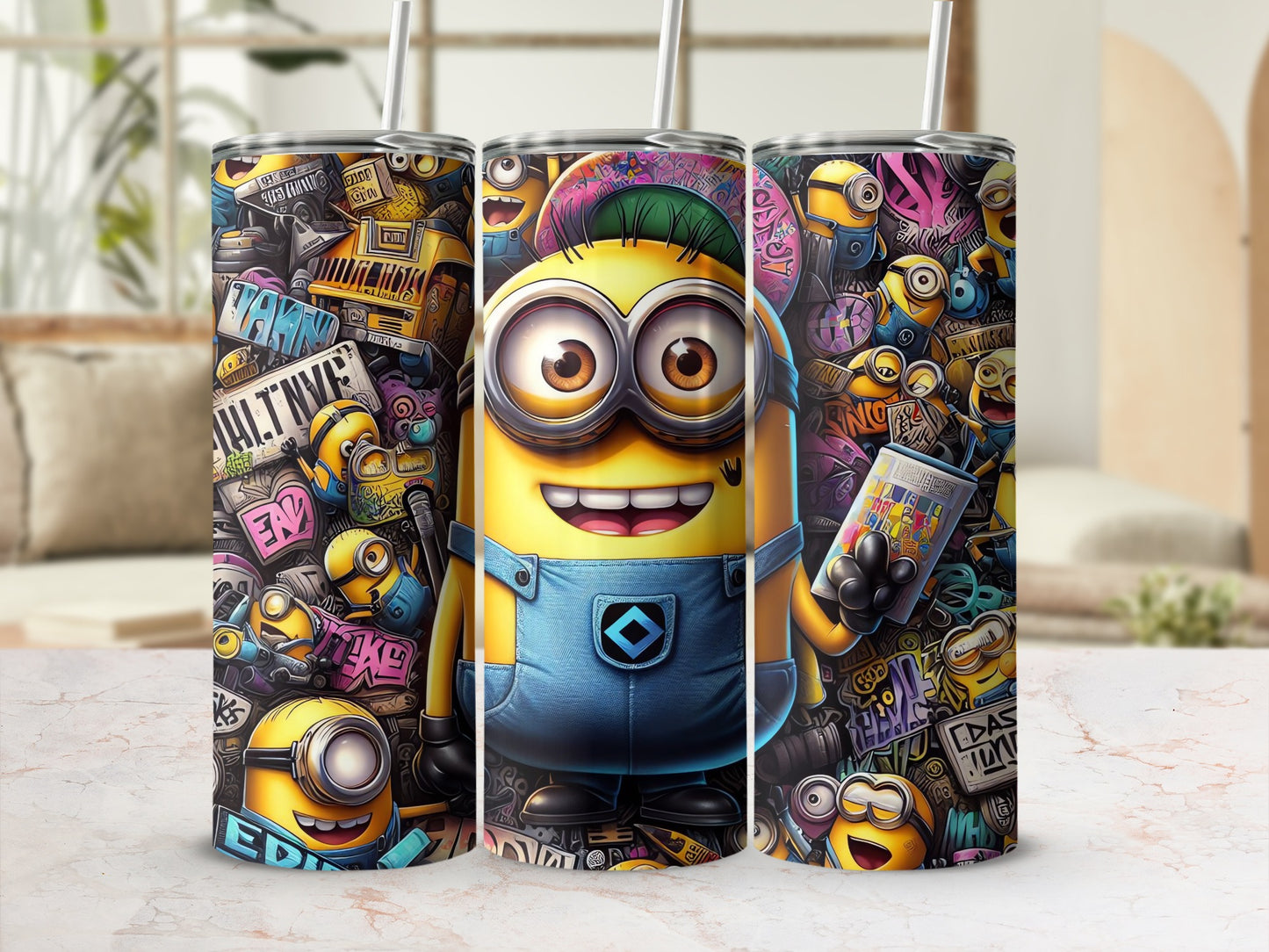 Colorful Minion Themed Tumbler for Fun and Laughter