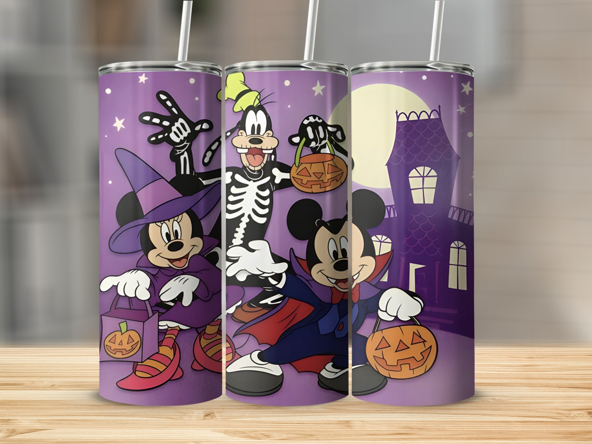 Spooky Cartoon Characters Tumbler for Halloween Fun