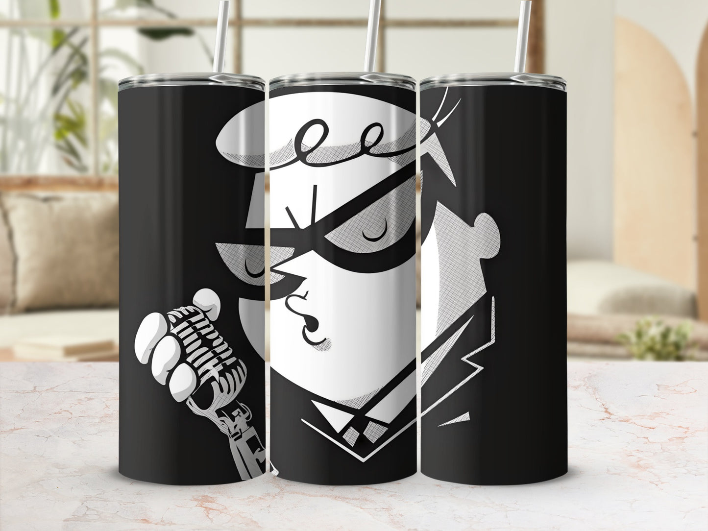 Vintage Microphone Singer Design Tumbler Product