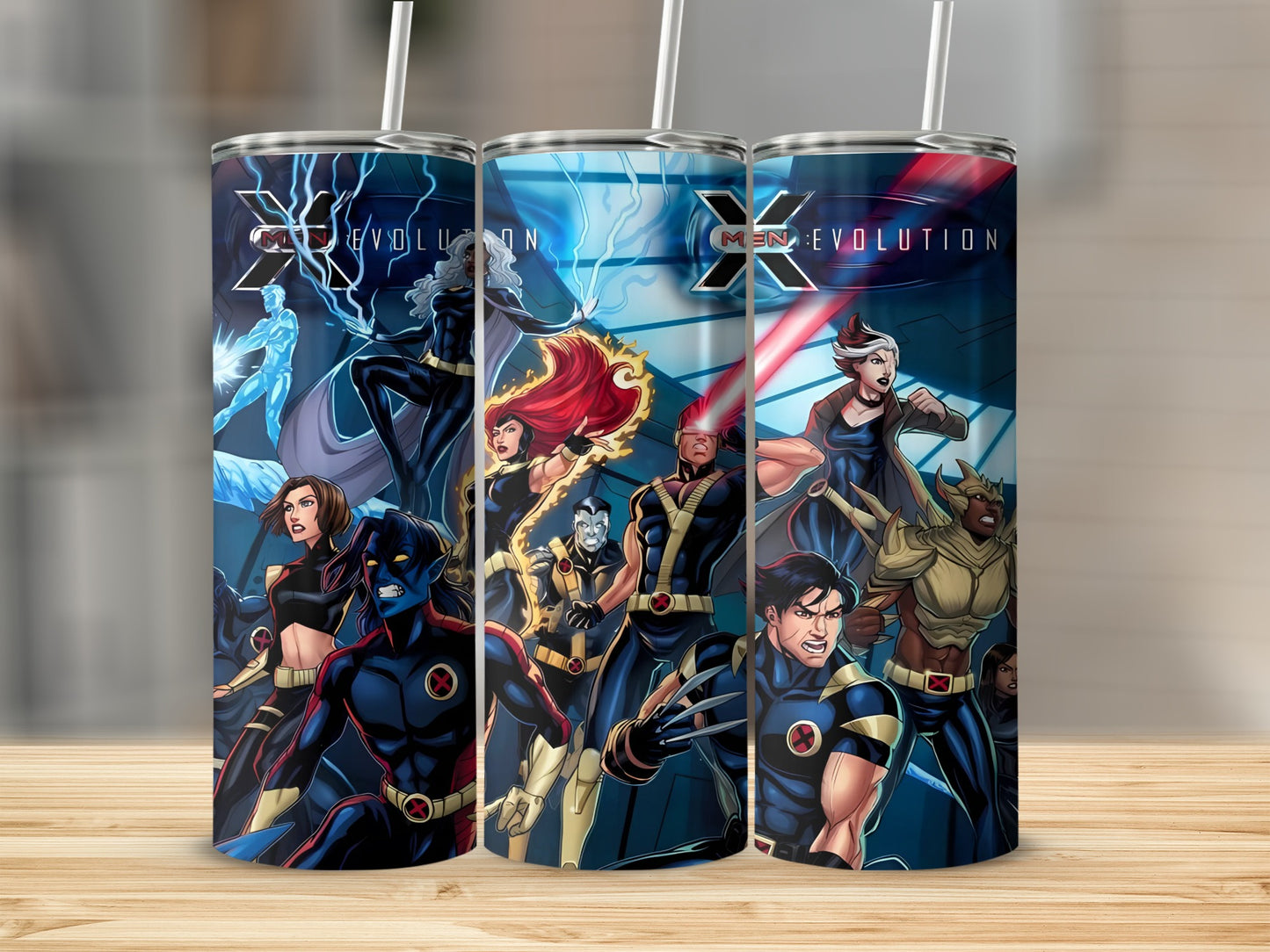 Marvel X-Men Evolution Heroes Tumbler Drinkware Set