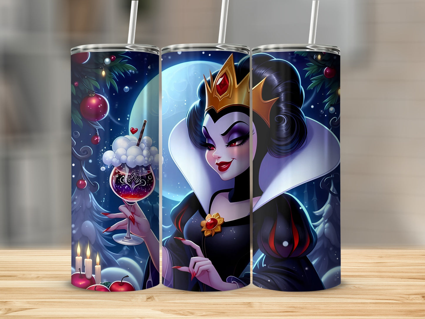 Dark Queen in Enchanted Forest Tumbler Cups