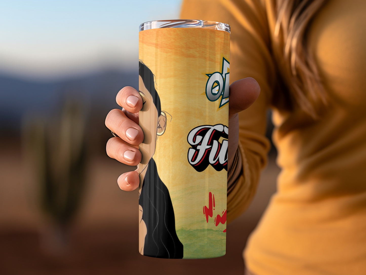Colorful Artistic Tumbler with Fun Graphic Design