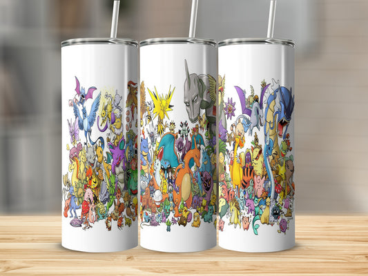 Colorful Animated Character Design Insulated Tumbler