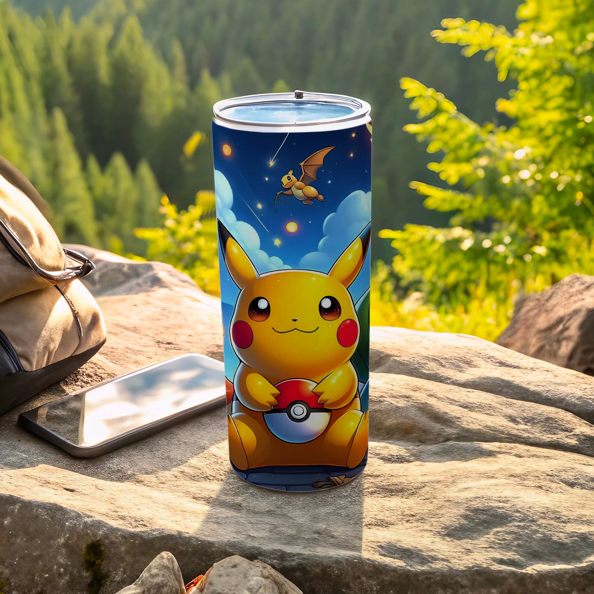 Pikachu and Charizard Design Insulated Tumbler Product