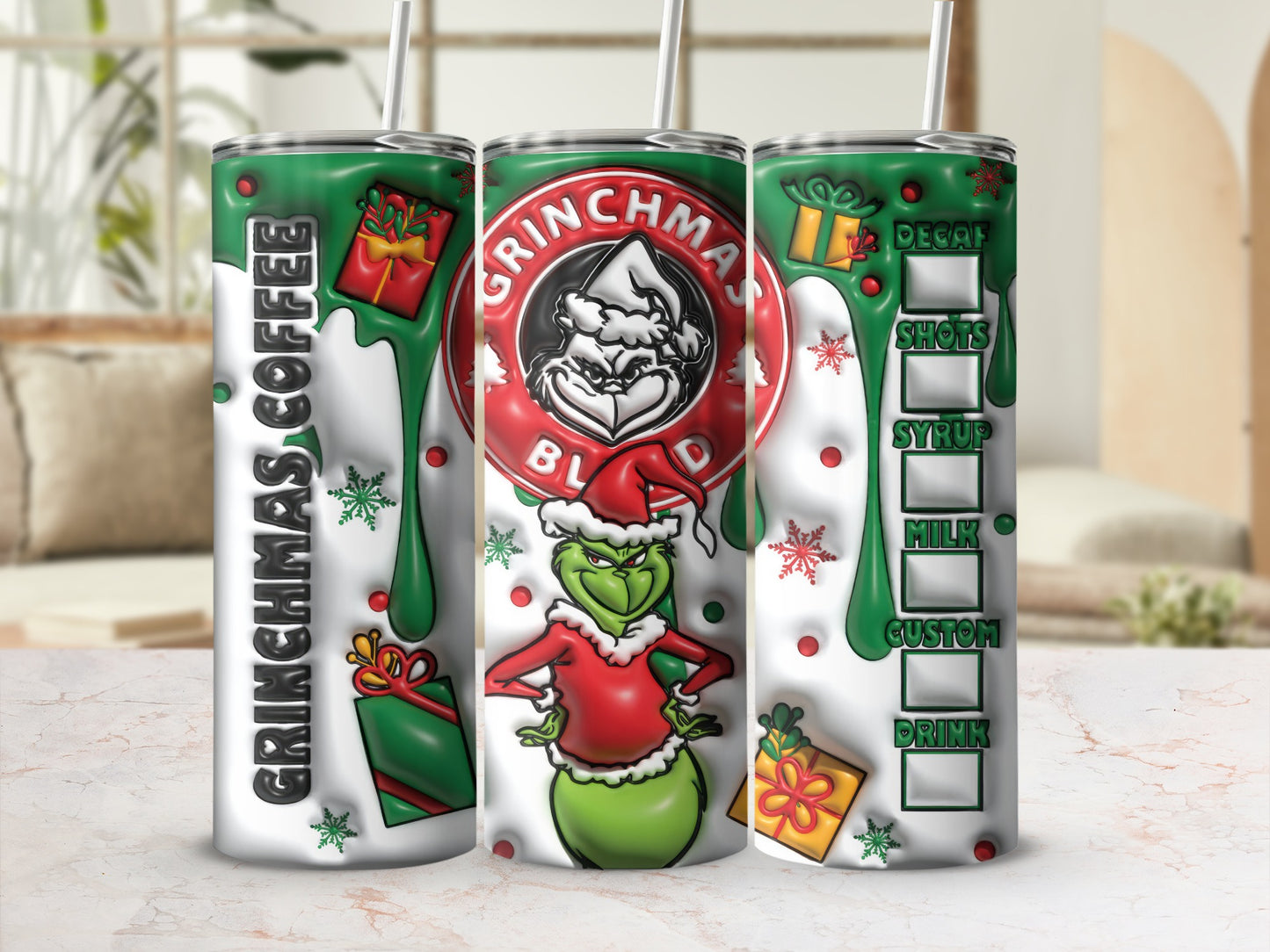 Grinchmas Coffee Holiday Blend Customizable Tumbler