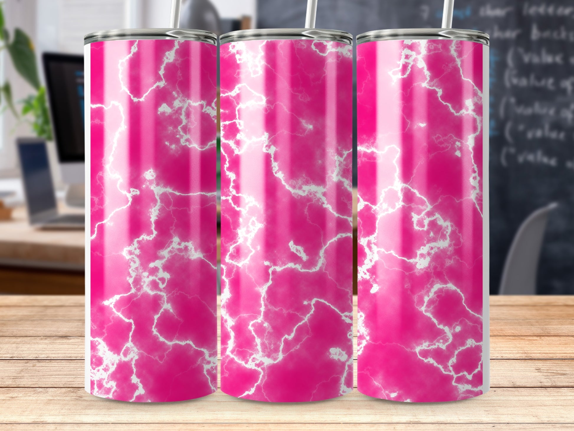 Pink Lightning Pattern Tumbler Design product type