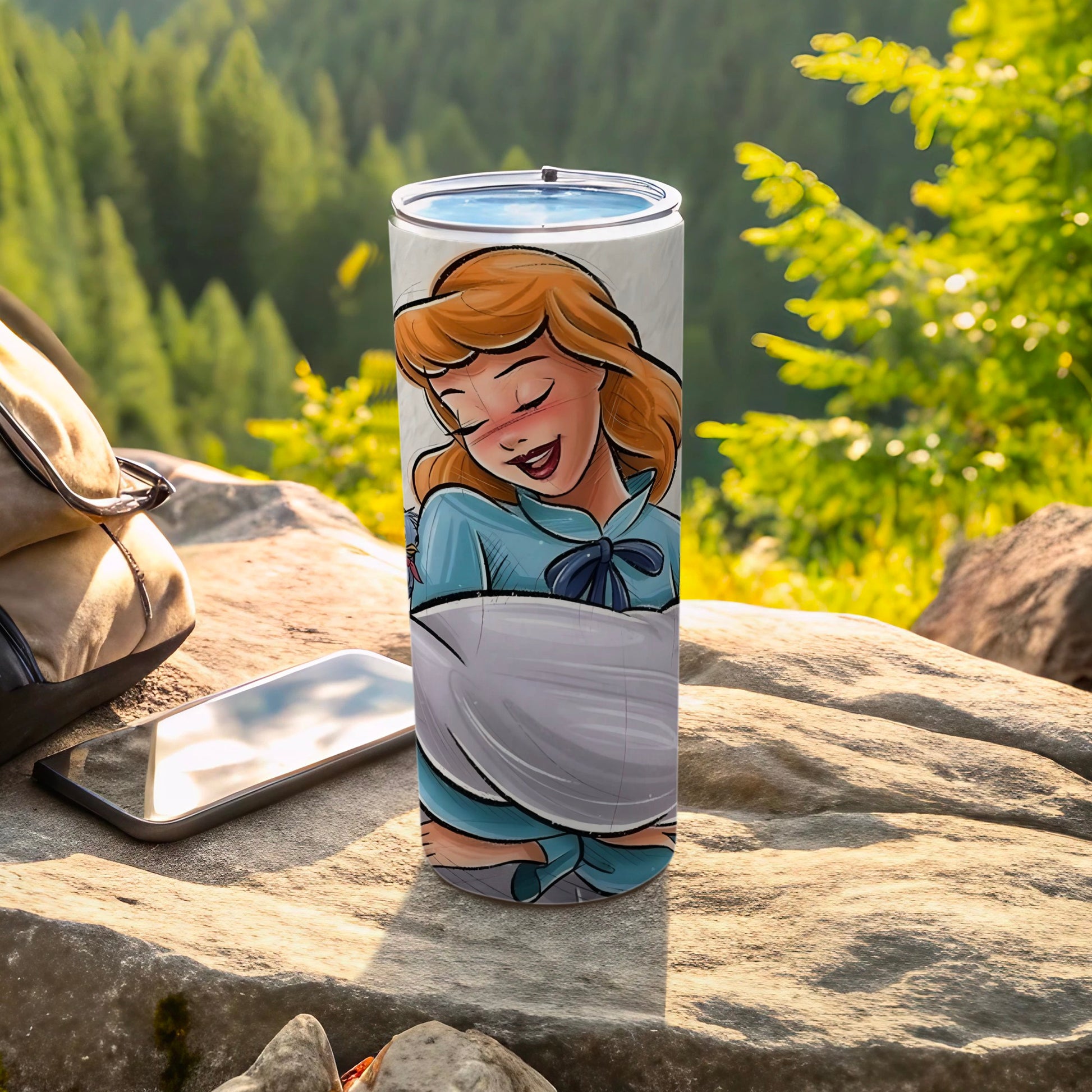 Dreamy Princess Graphic Design Insulated Tumbler