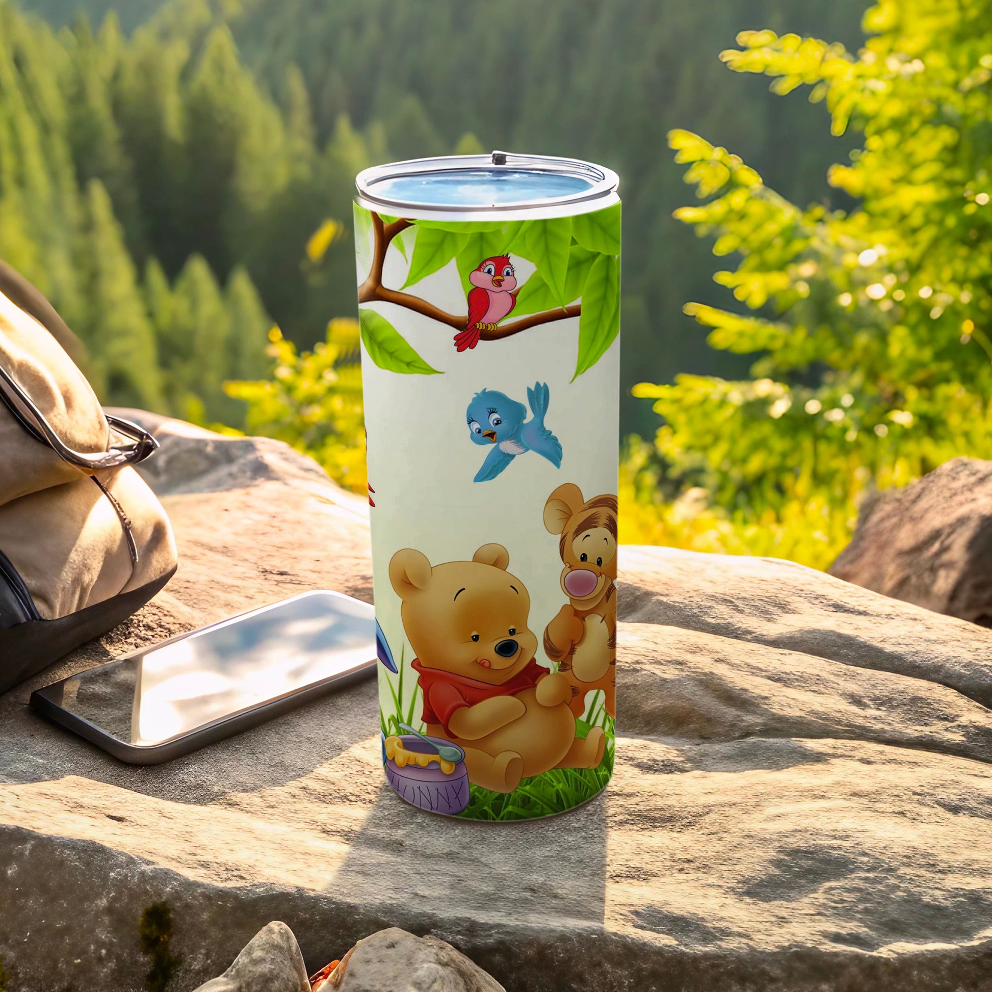 Cute Cartoon Character Bears and Birds Tumbler Product