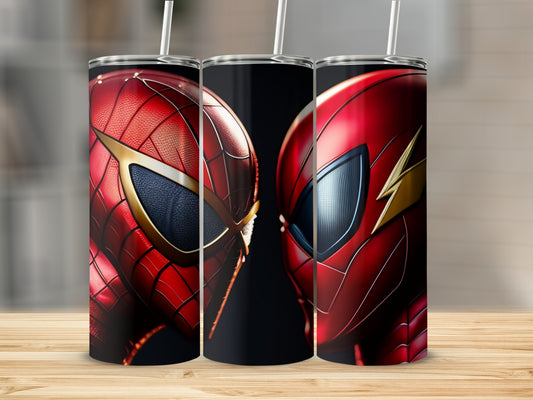 Superhero Mask Design Insulated Stainless Steel Tumbler