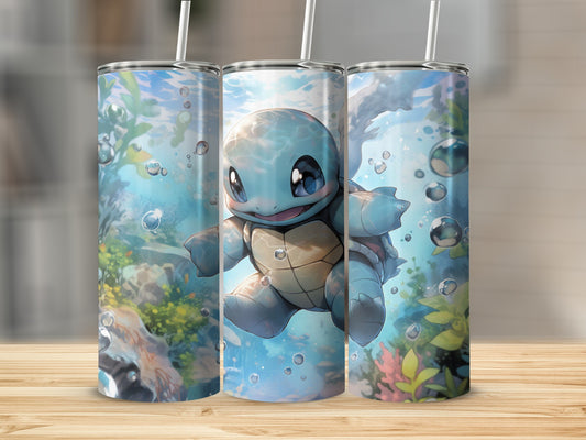 Cute Aquatic Turtle Design Drink Tumbler for Kids
