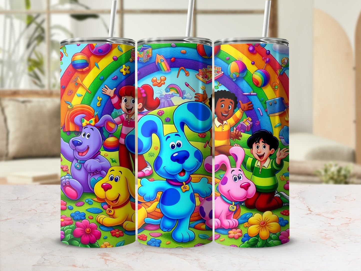 Colorful Cartoon Characters Tumbler Drinkware