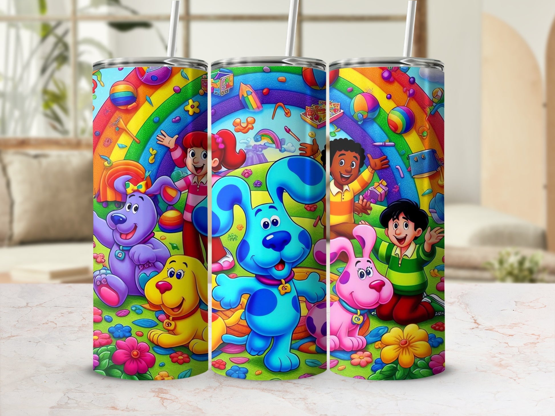 Colorful Cartoon Characters Tumbler Drinkware
