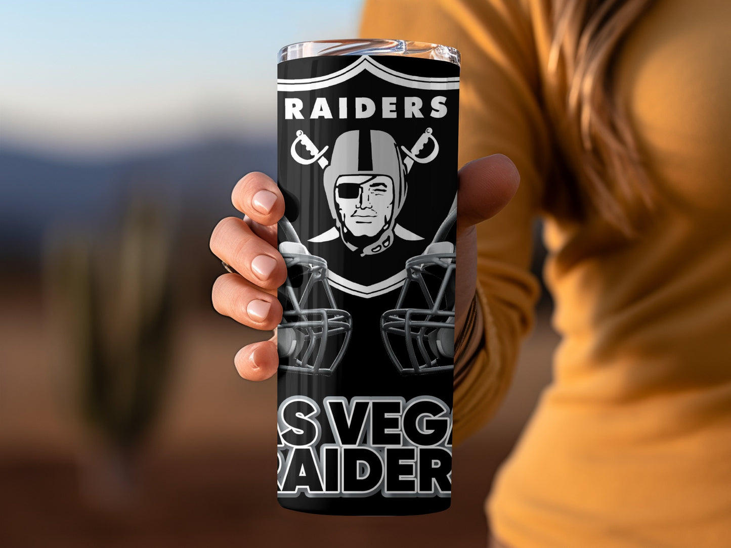 Las Vegas Raiders Football Helmets Team Logo Star Tumblers