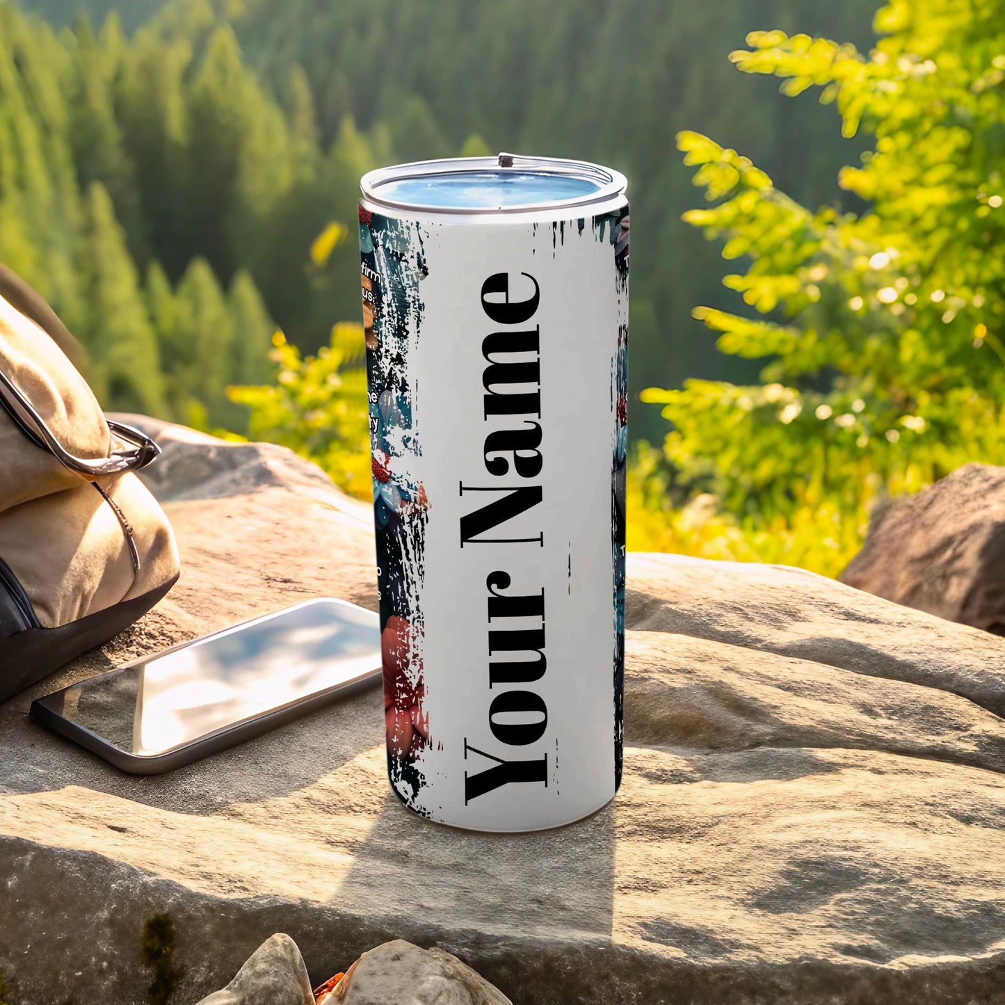 Customizable Your Name Travel Tumbler for Outdoor Use