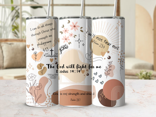 Inspirational Scripture Stainless Steel Tumbler Set