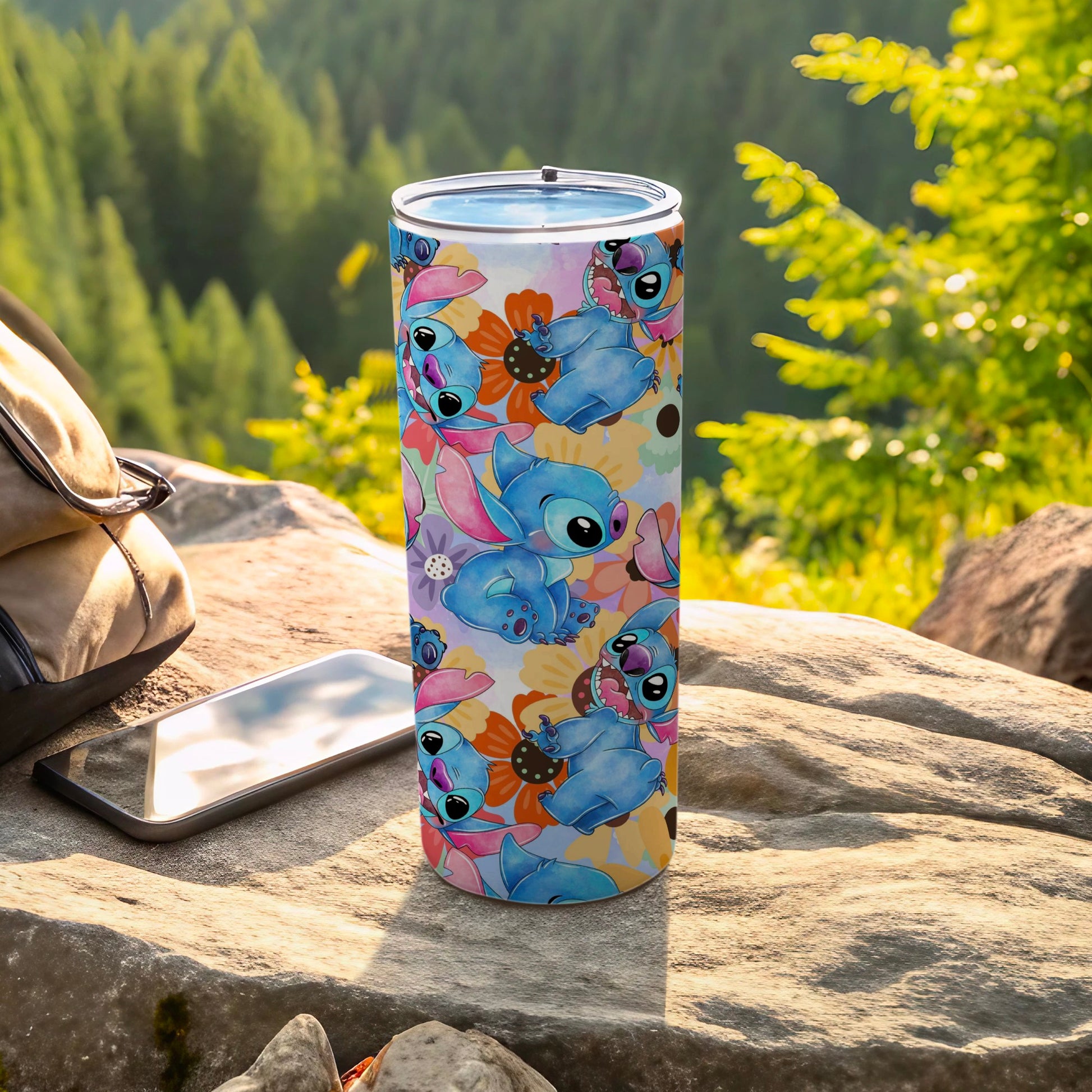Adorable Cartoon Character Print Travel Tumbler