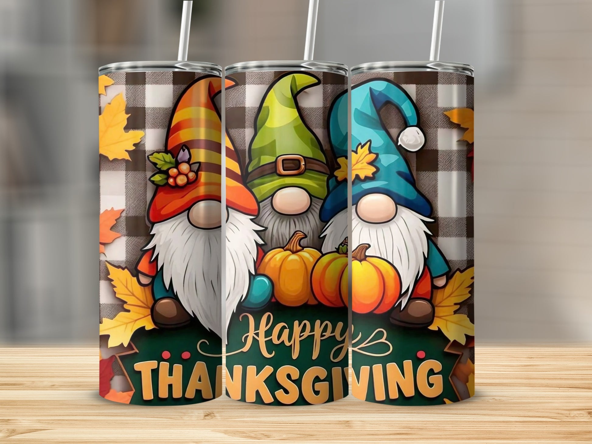 Cute Gnome Happy Thanksgiving Fall Decoration Tumbler