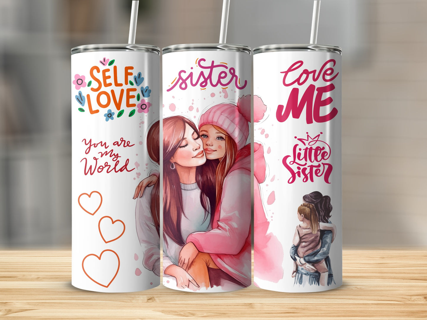 Inspirational Tumblers Set for Sisters and Friends