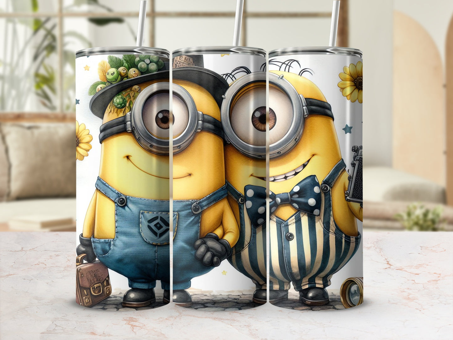 Adorable Minion Friends Design Tumbler