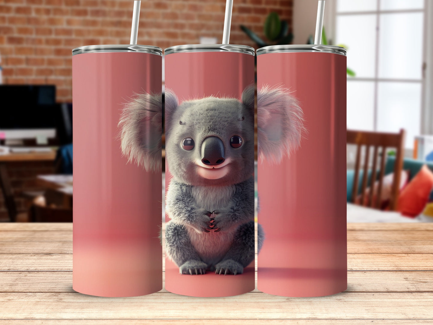 Cute Koala Design Pink Peach Gradient product type