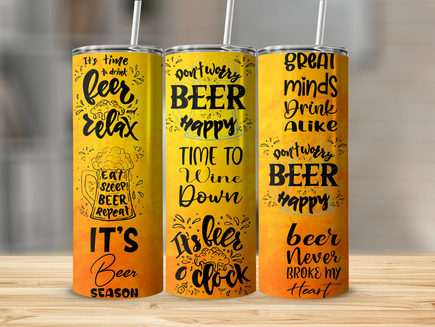 Beer Quotes Themed Insulated Tumbler Drinkware