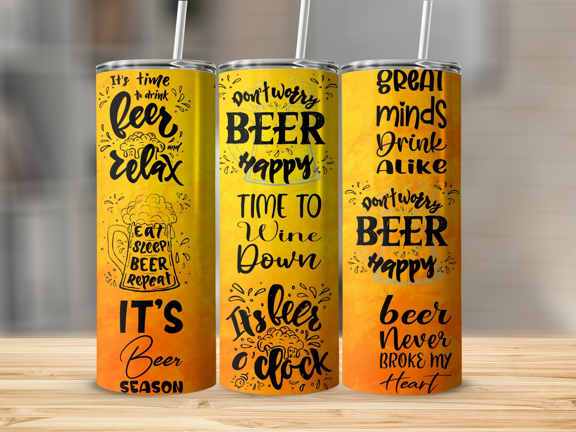 Beer Quotes Themed Insulated Tumbler Drinkware