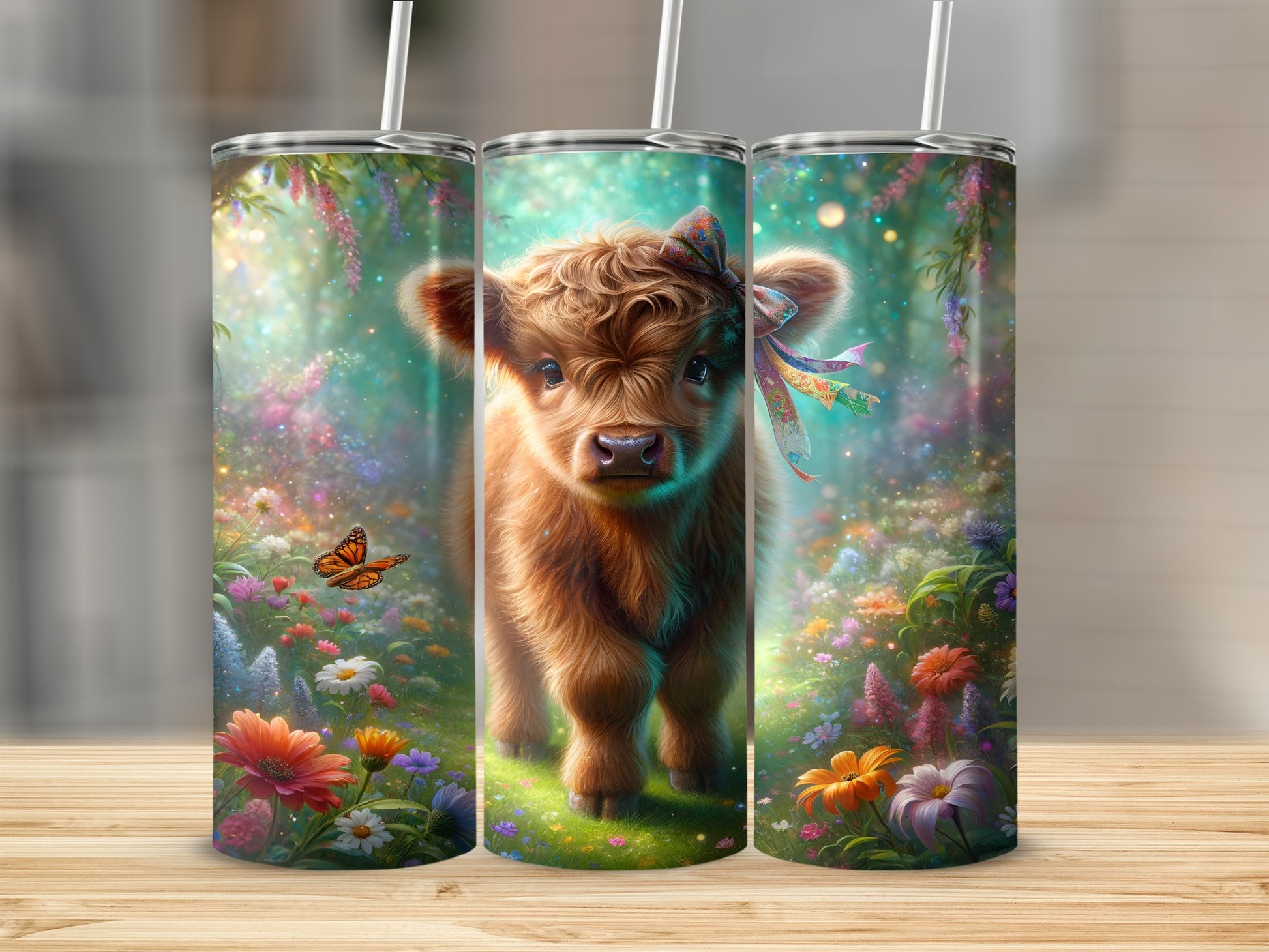 Whimsical Highland Calf Enchanted Garden Fantasy product type