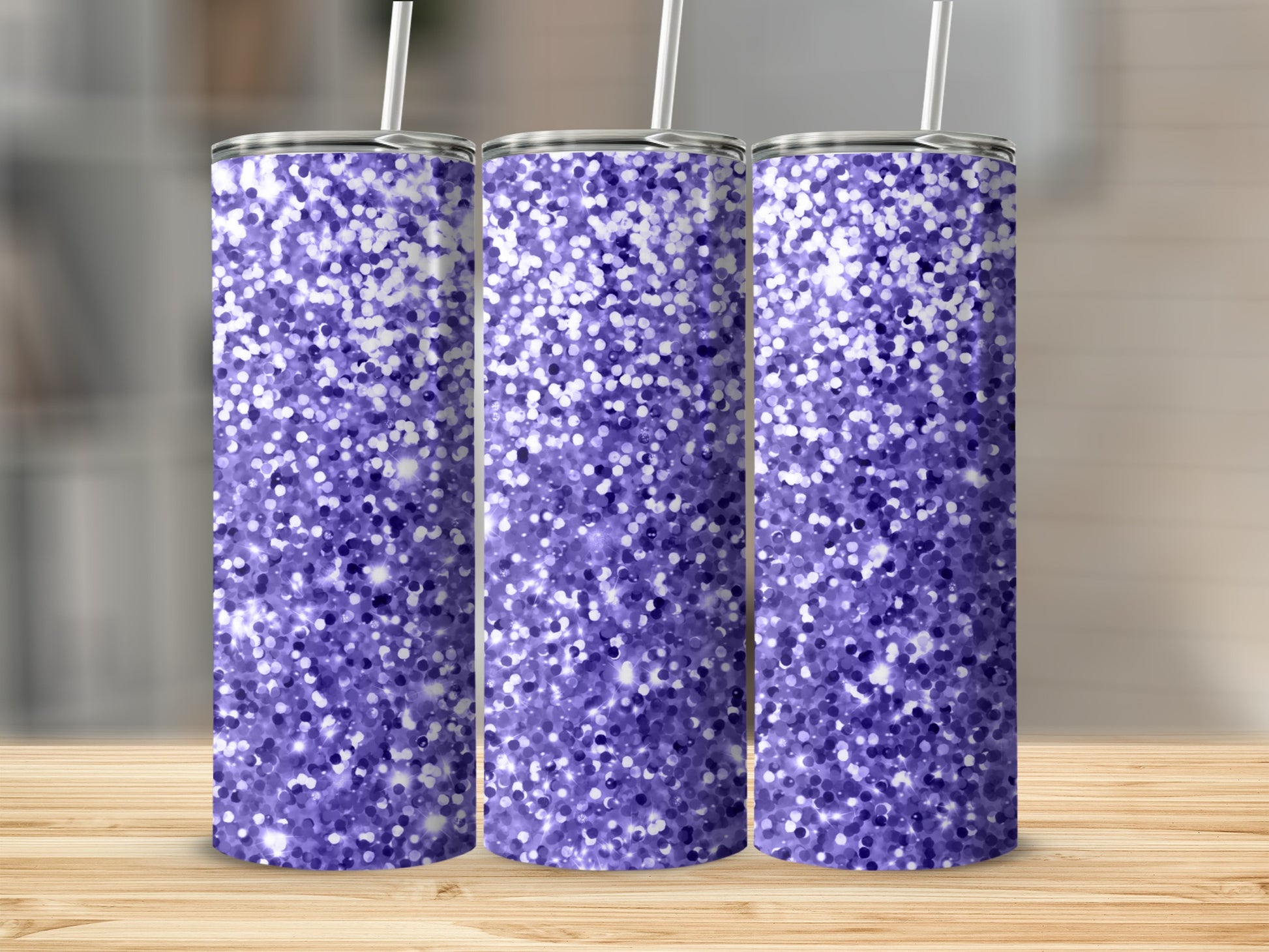 Sparkling Purple and White Insulated Tumbler Cup Product