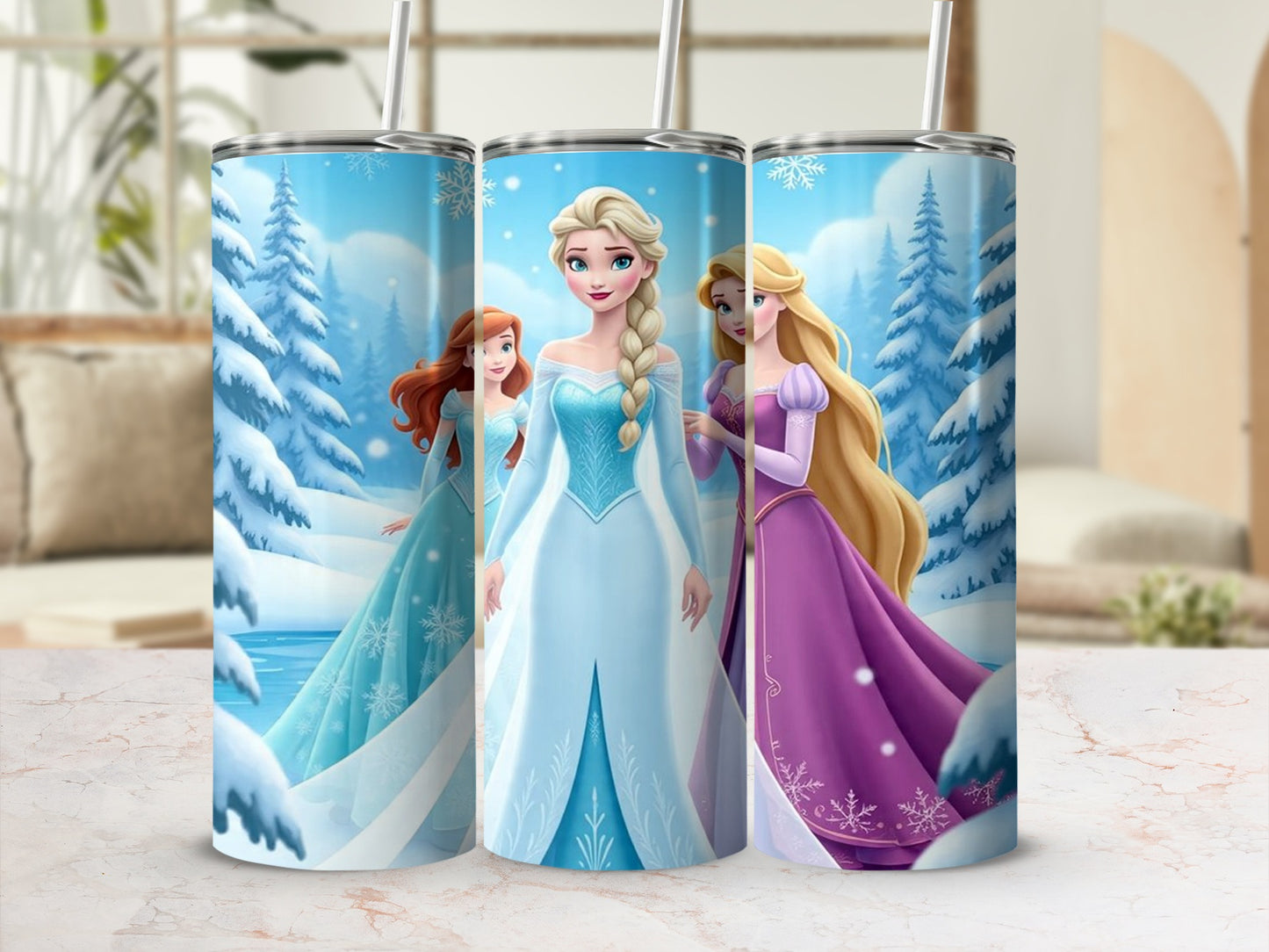 Frozen Princesses Snowy Wonderland Tumbler Cup