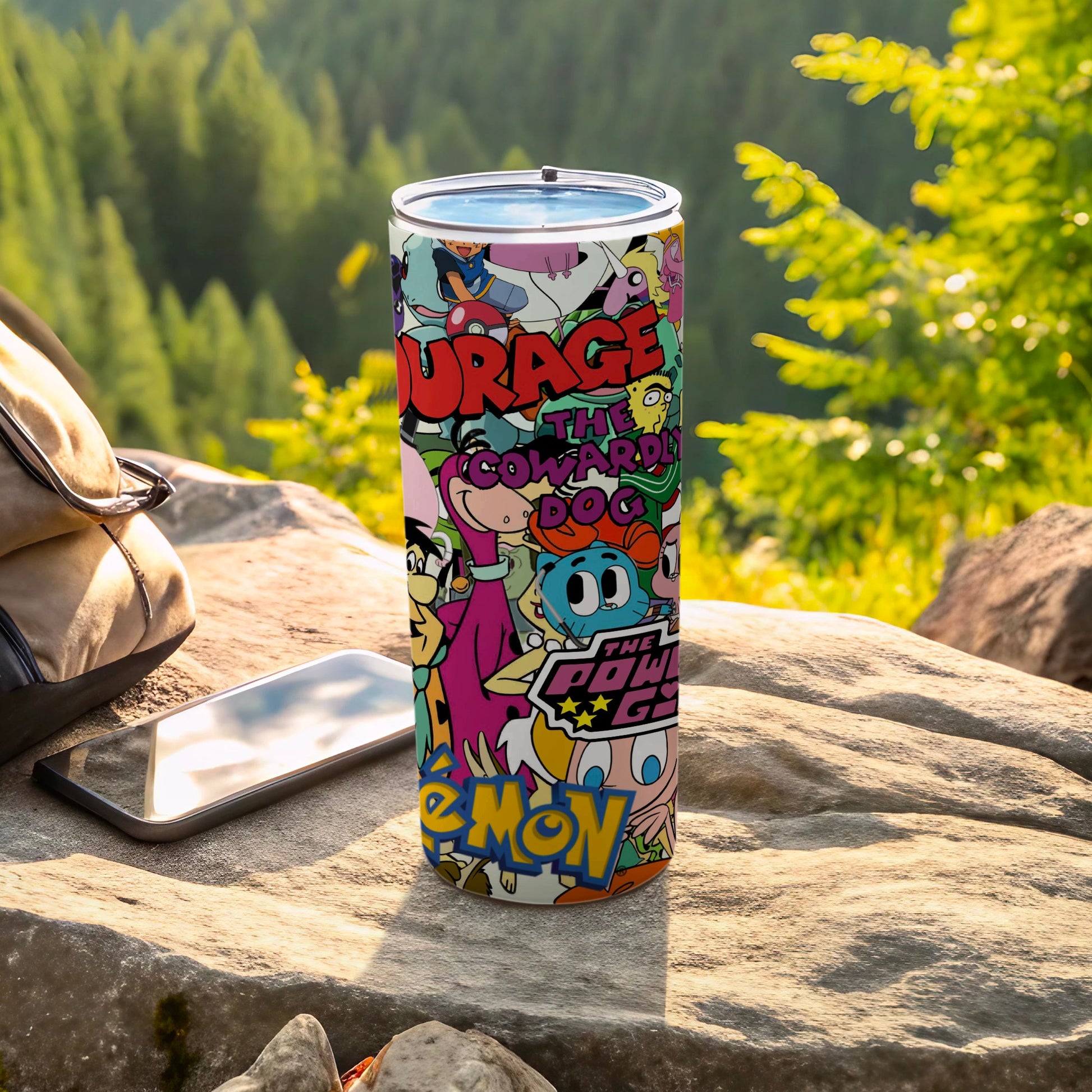 Courage the Cowardly Dog Cartoon Design Tumbler Cup