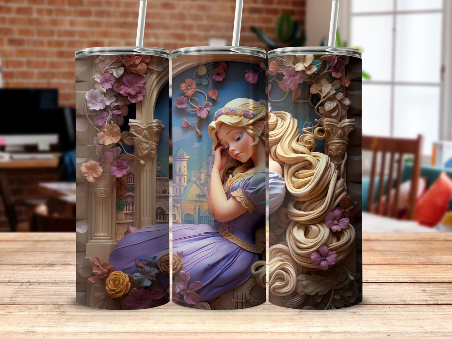 Beautiful Fairytale Princess Scene Travel Tumbler
