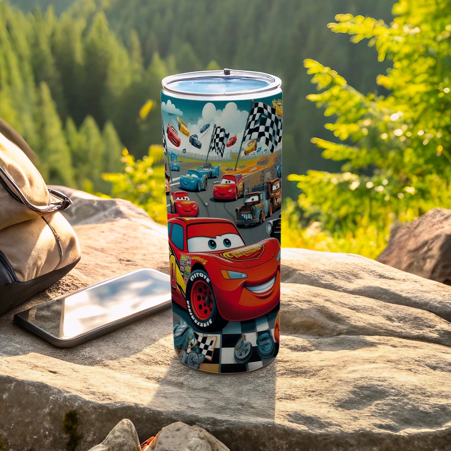 Cars Racing Theme Travel Tumbler
