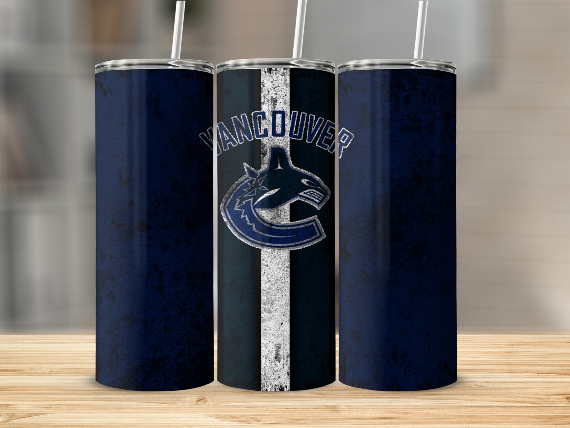Vancouver Canucks Blue and White Tumbler Cup