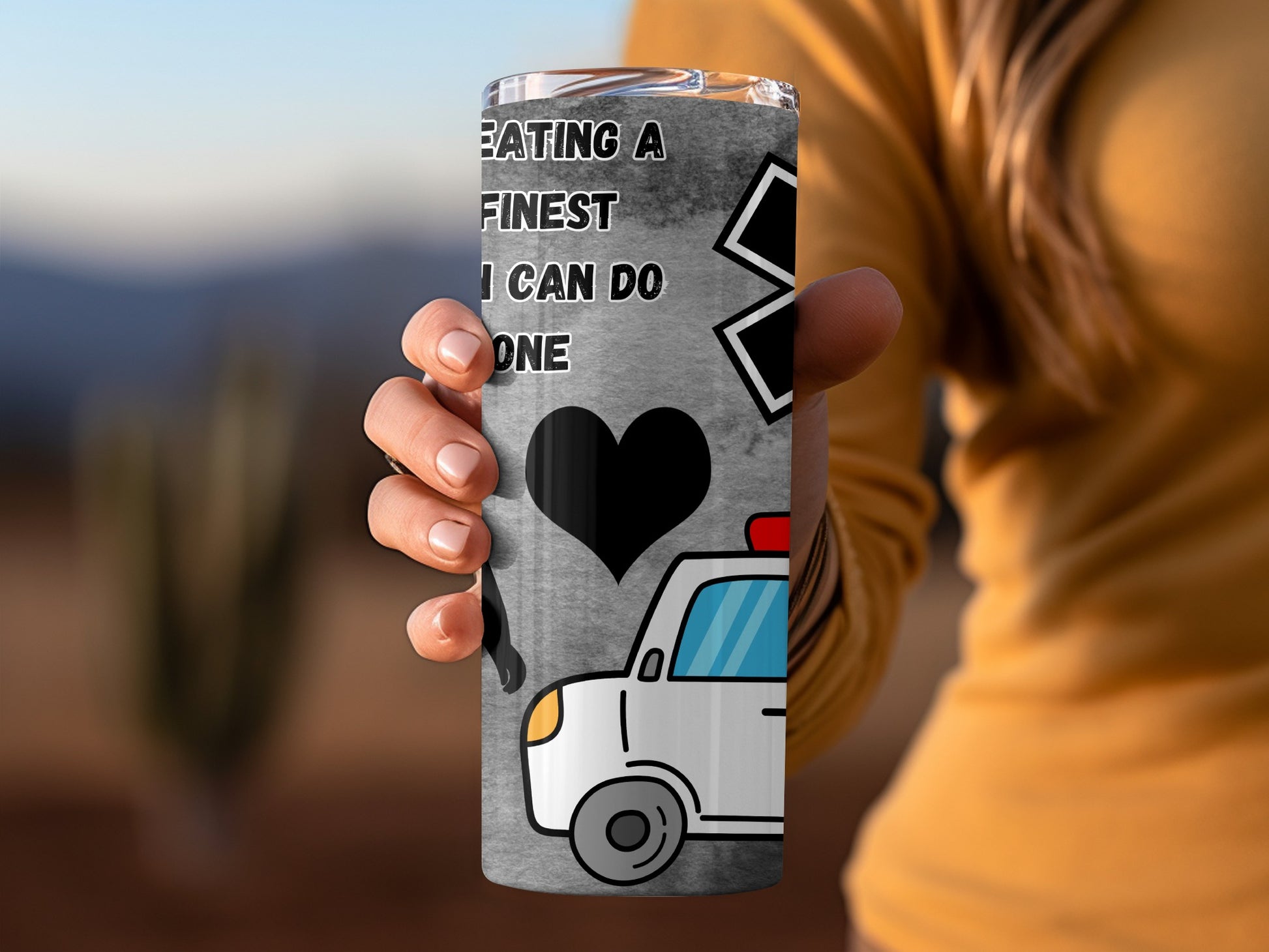 Creating a Finest I Can Do Ambulance Tumbler