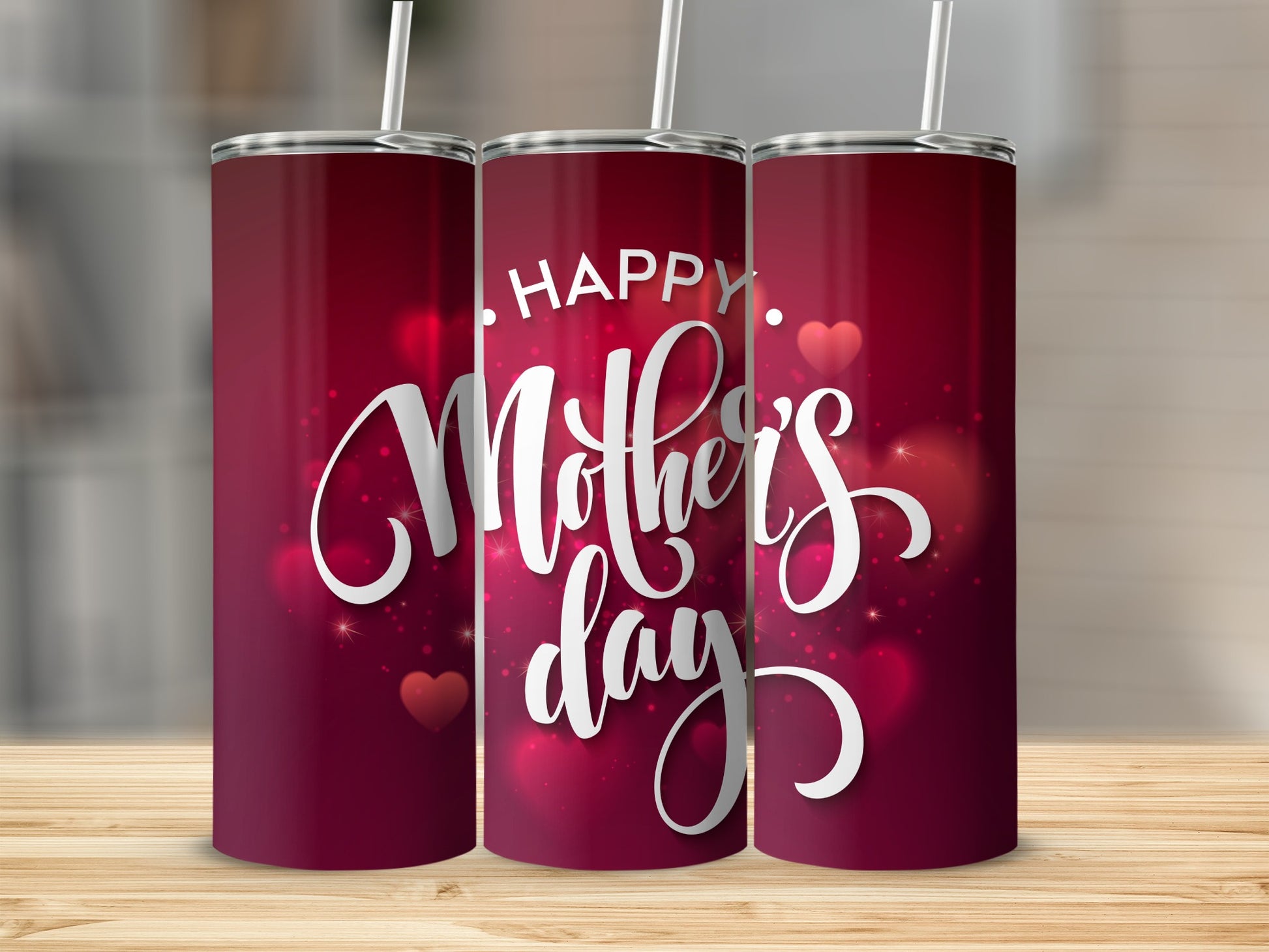 Happy Mother's Day Red Tumbler Cup Gift for Moms