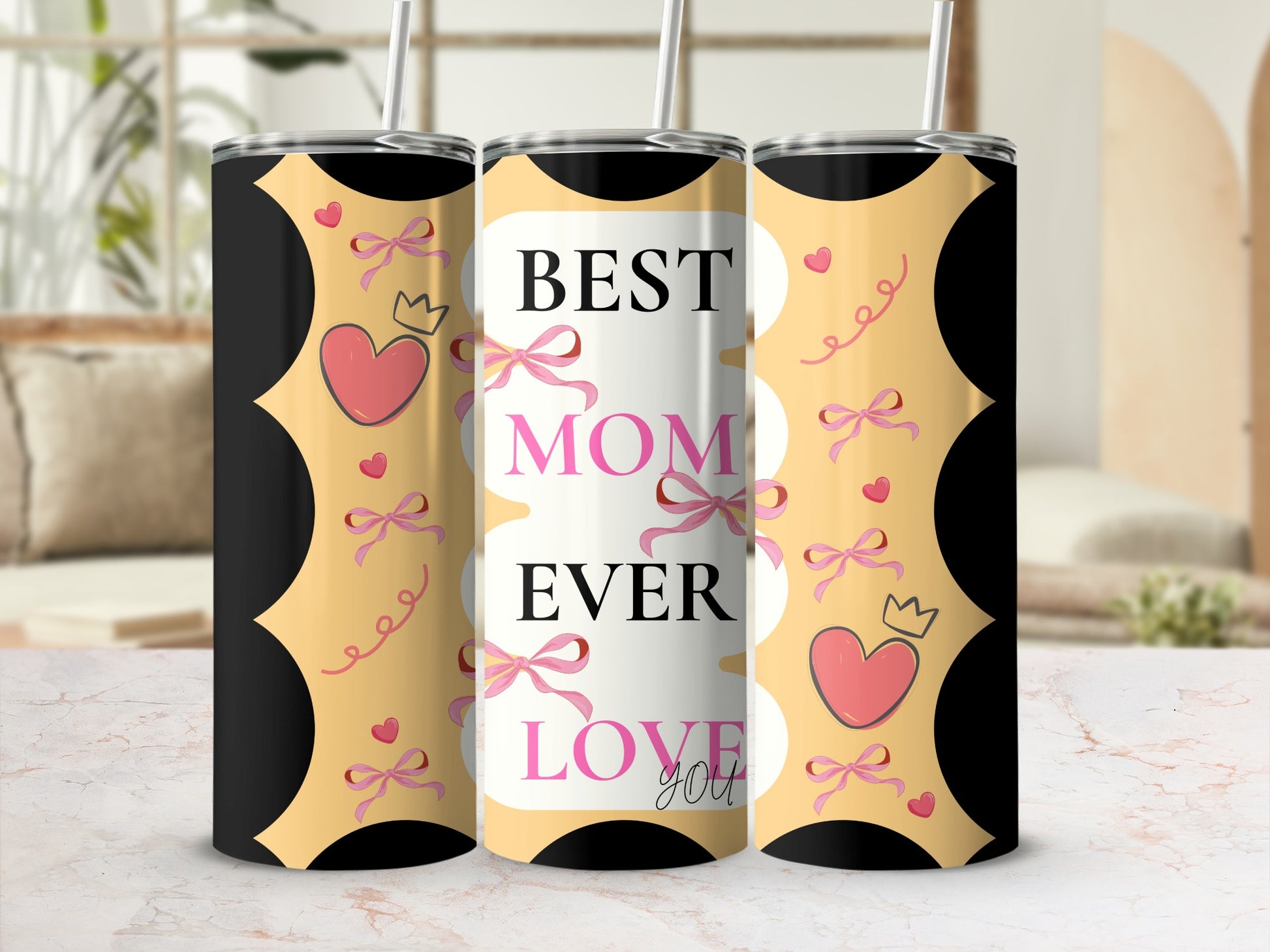 Best Mom Ever Love You Tumbler Cup Gift for Mom