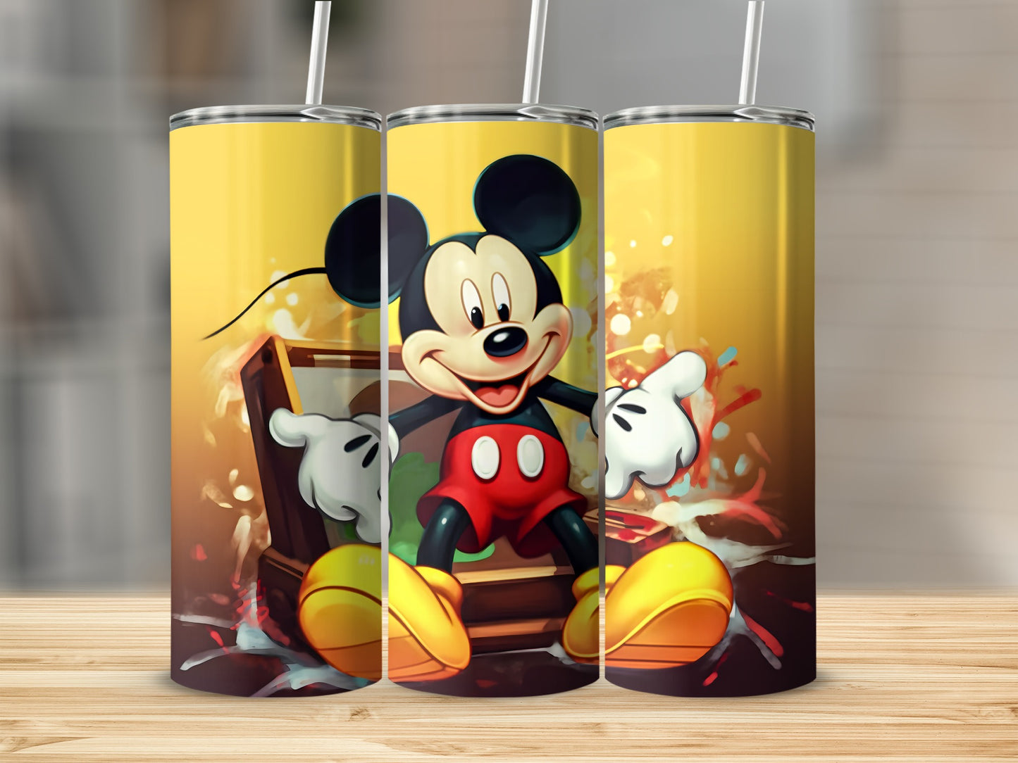 Vibrant Mickey Mouse Themed Tumbler Drinkware