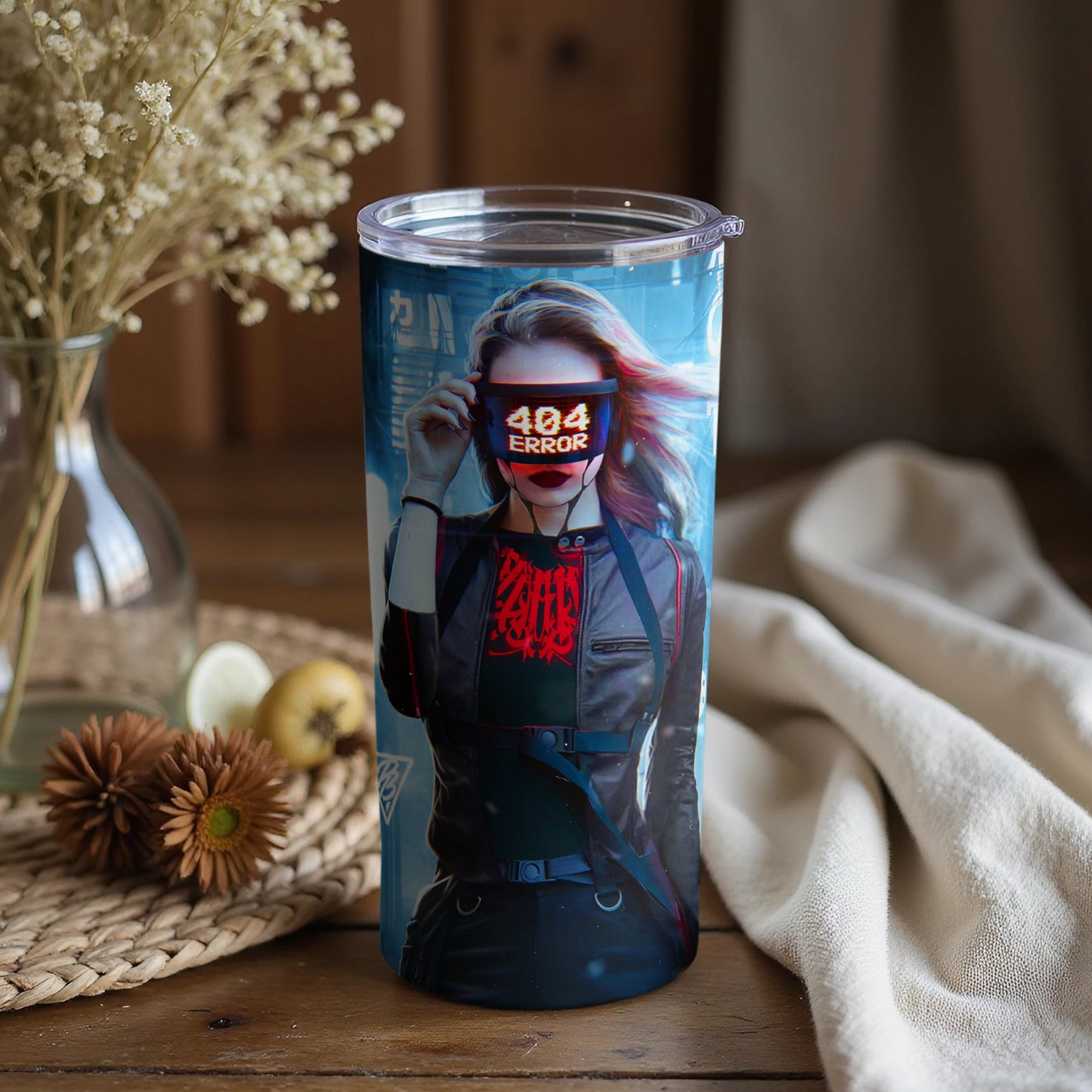 Futuristic '404 Error' Tumbler with Stylish Design