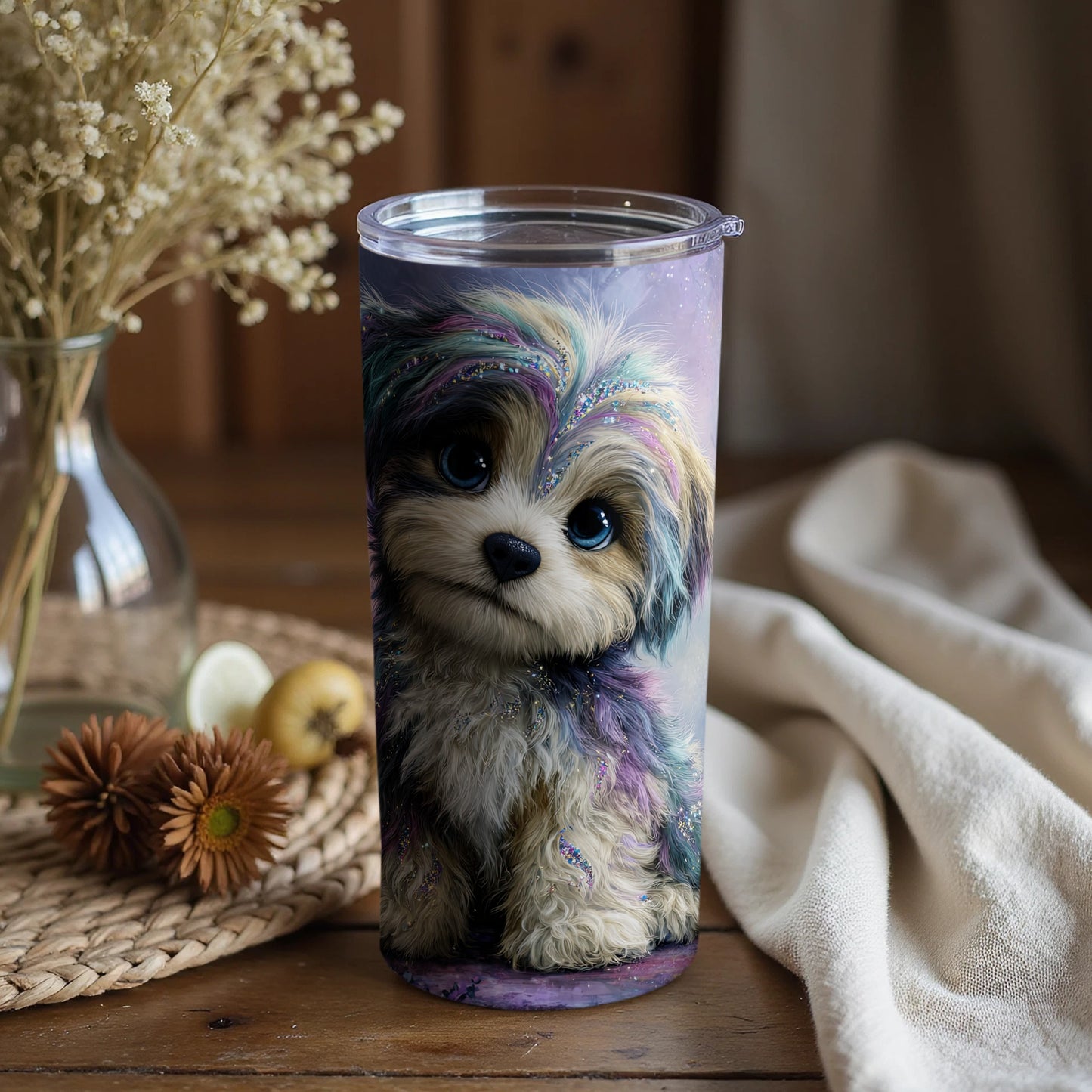 Adorable Puppy Design Cute Tumbler for Dog Lovers