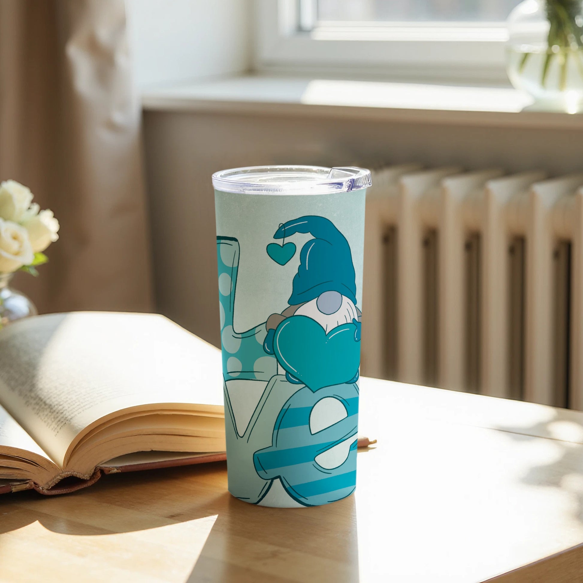Love Gnome Design Travel Tumbler for Everyday Use