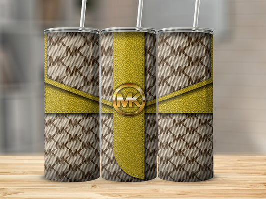 Stylish Patterned Tumblers with Bold Lettering Design