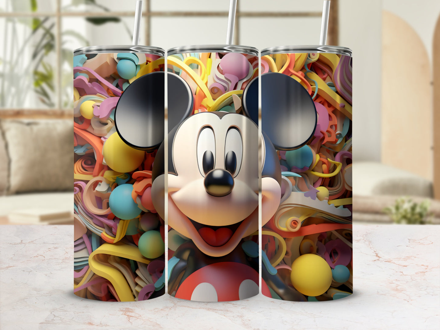 Vibrant Cartoon Character Tumbler for Kids