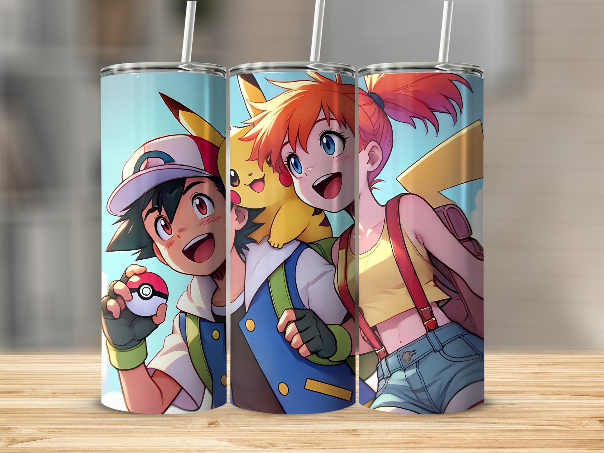 Colorful Anime Character Set Design Tumbler Collection