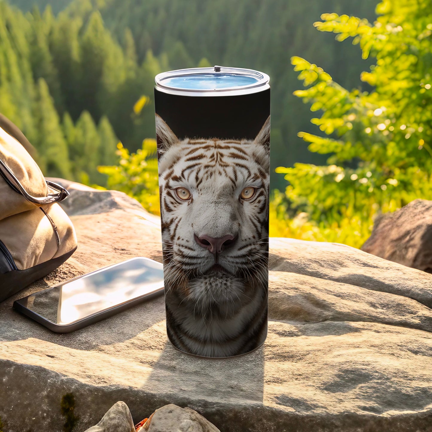 White Tiger Face Detailed Graphic Tumbler Bottle product type
Tumbler, White Tiger, Tiger Face, Animal Print, Wildlife Design, Nature Inspired, Big Cat Art, Drinkware, Portable Mug, Beverage Holder, Outdoor Gear, Safari Vibes, Unique Gift, Animal Lover Gift, Travel Tumbler, Graphic Print, Wild Cat Image, Majestic Tiger, Forest Scene, Adventure Drinkware